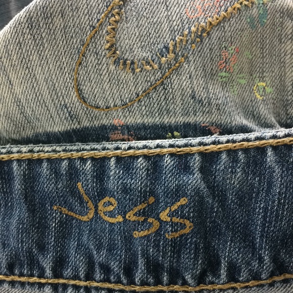 ❤️Silver brand distressed/embellished long shorts - Picture 7 of 8